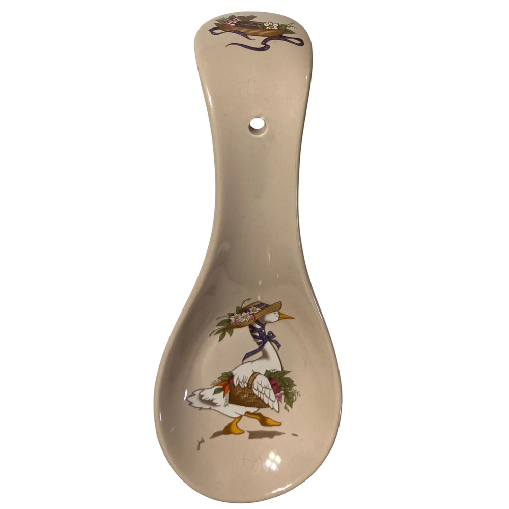 Otagiri Spoon Rest Vintage Japan Gibson Greeting Cards Goose Cream Excellent